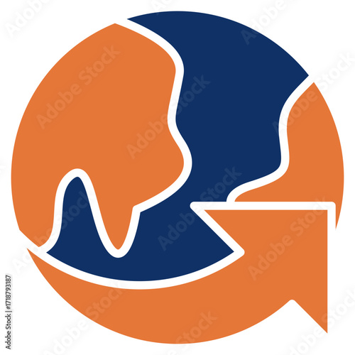 Global Trade solid color icon