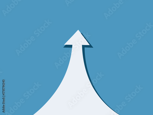 Progress, ambition, arrow of growth. vector

