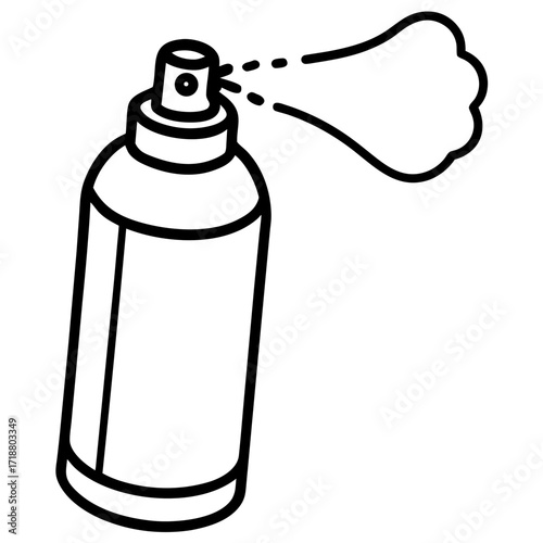 Air Freshener Spray Icon Vector | Clean Fragrance Bottle Line Art | AI Graphic Design File