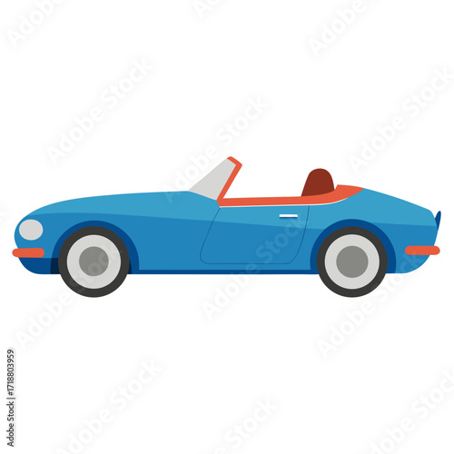 "High-quality convertible car vector icon, AI-generated design perfect for microstock, digital projects, and creative illustrations."