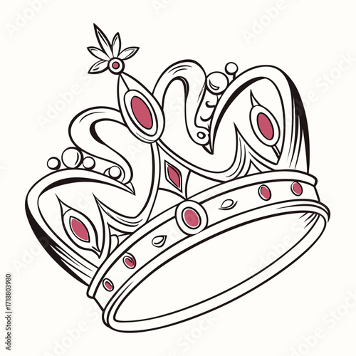 Elegant Crown and Tiara Vector Icon | AI Graphics Design File for Royalty and Luxury Themes