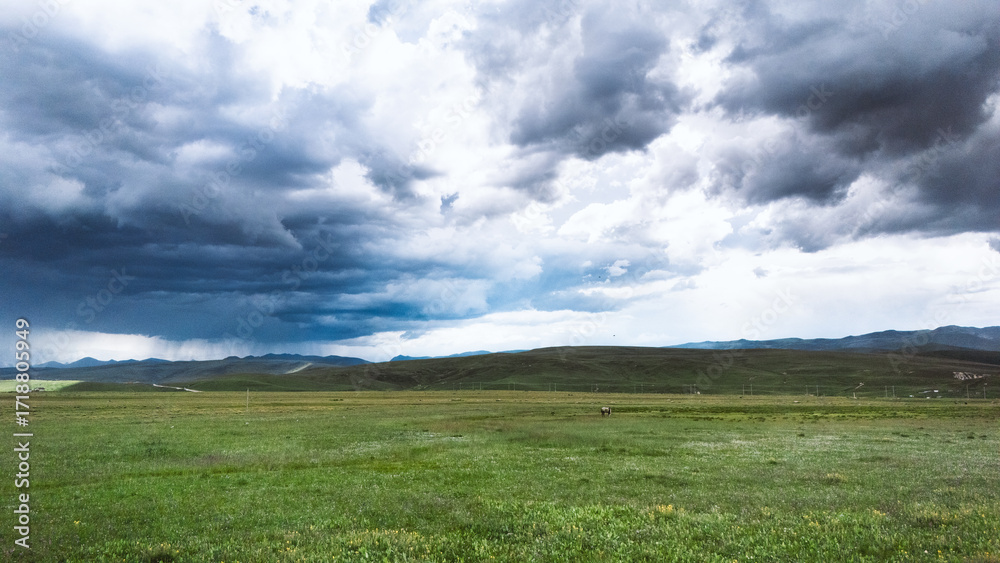 Obraz premium clouds over the meadow