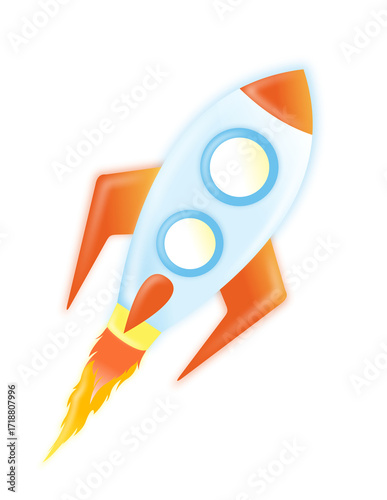 Free Download Vector Illustration Of Rocket - GFXLoad
