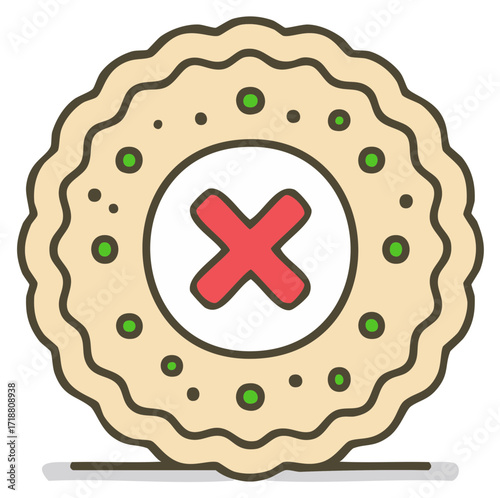 Cookie with Cross: Sweet Treat Symbolizing Removal or Exclusion