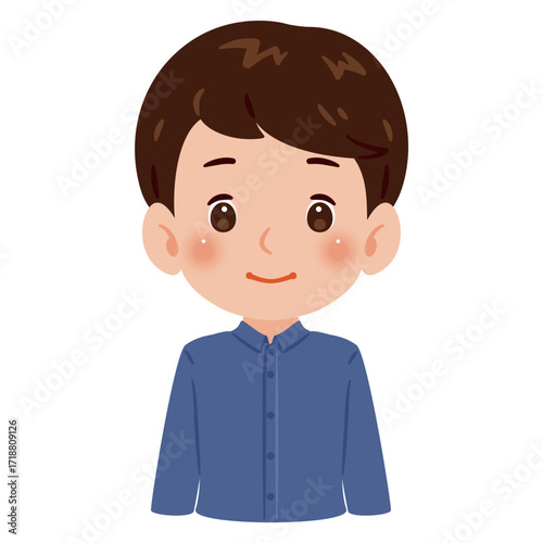 男性の上半身イラスト／An illustration of a man's upper body