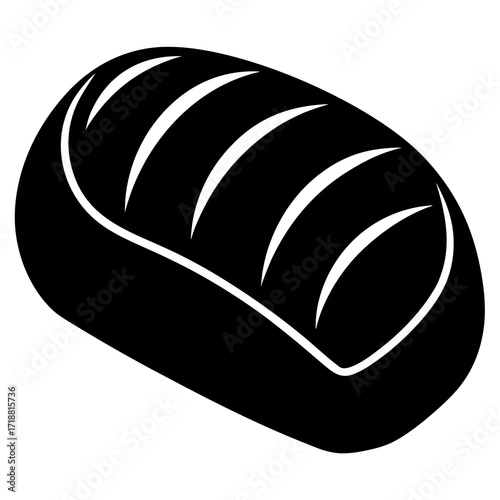 Bread Loaf Icon Vector | Bakery Food Symbol Printable Graphic Design