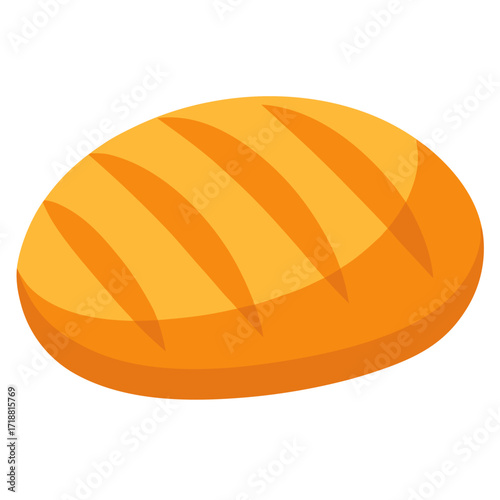 Bread Loaf Icon Vector | Bakery Food Symbol Printable Graphic Design