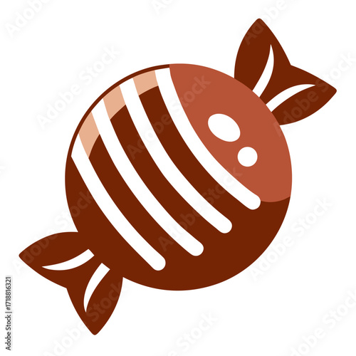 Chocolate Candy Icon Vector – Sweet Dessert Graphic Design