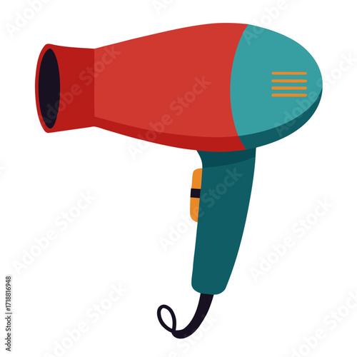 Hairdryer Vector Icon on White Background – Digital Printable Graphic