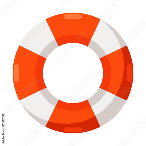 Lifebuoy Icon Vector on White Background – Safety and Rescue Illustration
