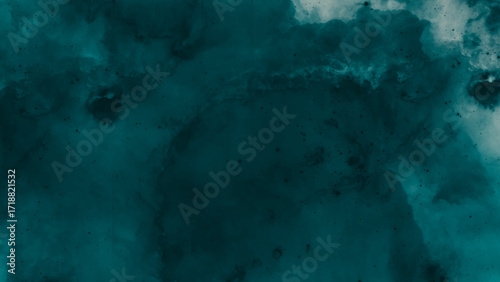 Dark Teal Smoke Fog Abstract Background