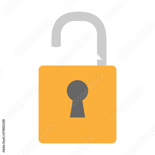 Unlock Vector Flat Icon Design