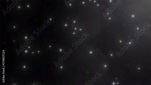 Christmas seasonal winter xmas snow and flakes animation particle overlay in black background 4k video