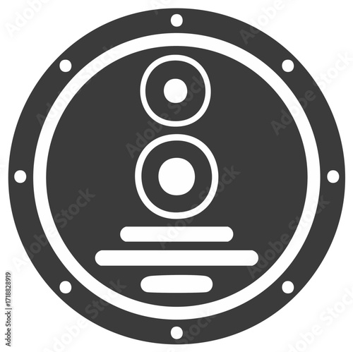 Simplified Diving Mask Icon - Diver Helmets and Underwater Exploration Gear Symbol