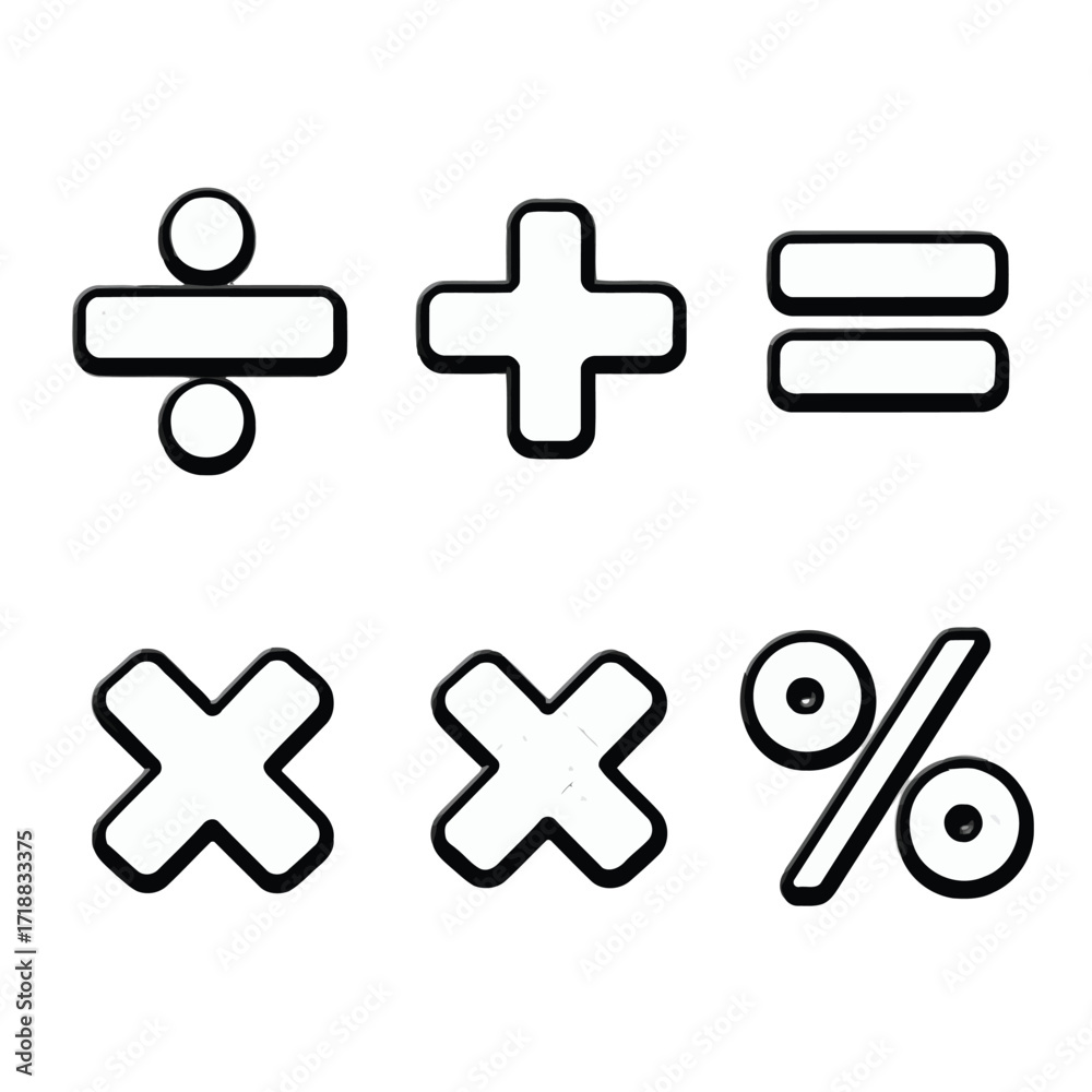 Fototapeta premium Vector illustration of illustration of mathematical symbols