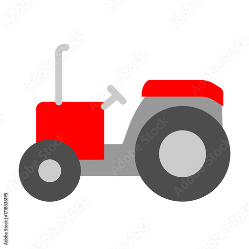 Tractor Vector Flat Icon Design