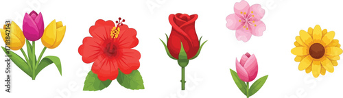 Beautiful flower collection floral design flower arrangement