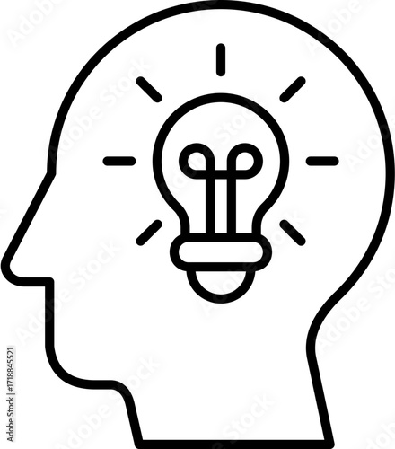 Black insight icon - outline