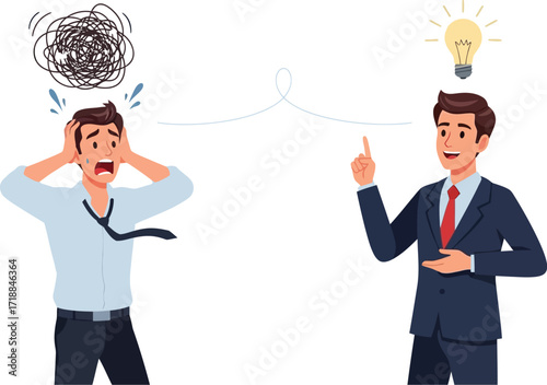 Idea solution problem solving communication business concept