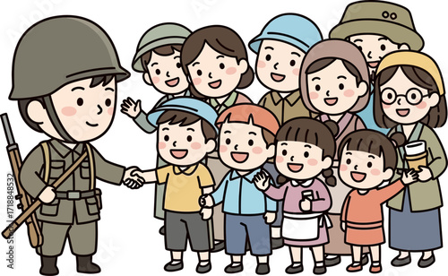 soldiers heartwarming homecoming a joyful reunion of peace and family, isolated on transparent background
