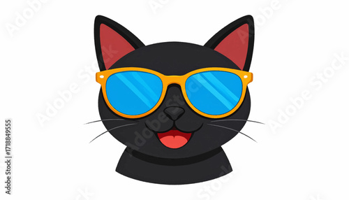Cool Cat in Sunglasses A Fun, Summery Illustration