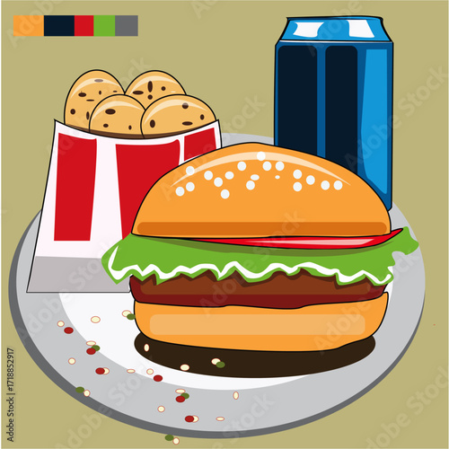 burger menu vector illustration