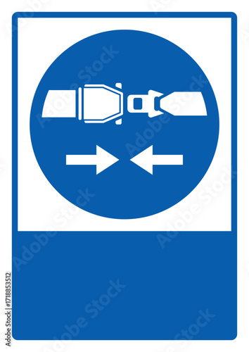 mandatory safety signs v2 your custom message here portrait size a4,a3,a2,a1_safety belt required