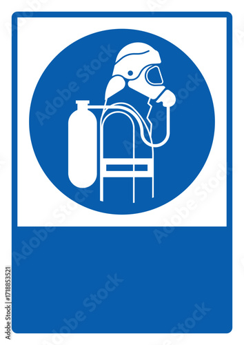 mandatory safety signs v2 your custom message here portrait size a4,a3,a2,a1_use scba