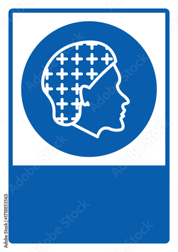 mandatory safety signs v2 your custom message here portrait size a4,a3,a2,a1_hairnet required
