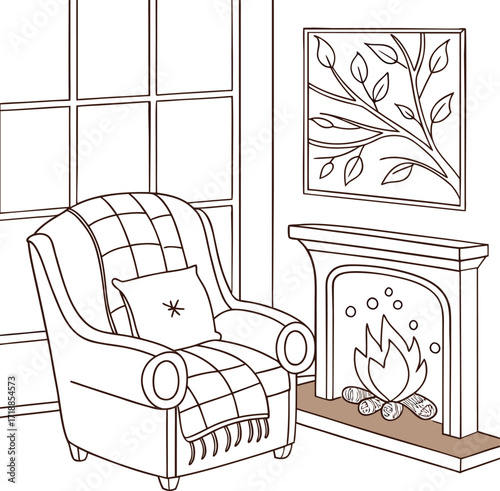 Cozy Living Room with Fireplace