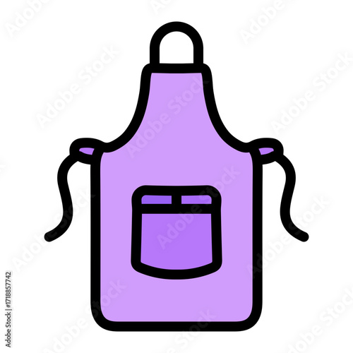 Apron Vector Filled Icon Design
