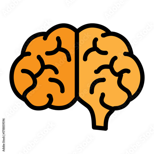 Brain Vector Filled Icon Design