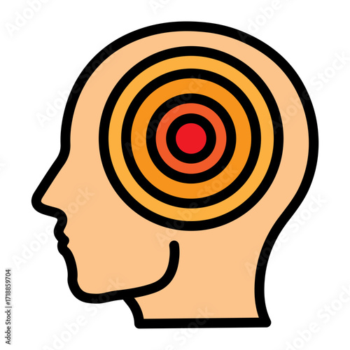 Subconscious Mind Vector Filled Icon Design