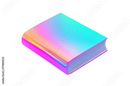 Wallpaper Mural Holographic book with iridescent cover isolated on transparent background. Book Icon in gradient colors perfect for education isolated on white background, 3d rendering. Torontodigital.ca