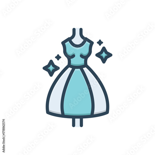Color illustration icon for charming
