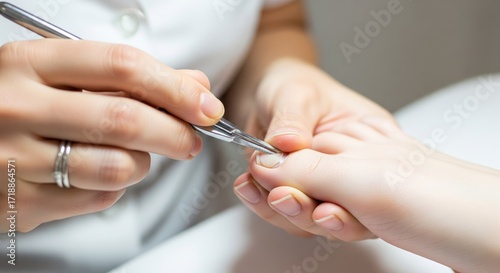 Pedicure nail trimming