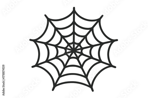 Spiderweb icon vector, cobweb symbol illustration, cartoon style with transparent background, decorative Halloween web design, isolated spider silk mesh graphic