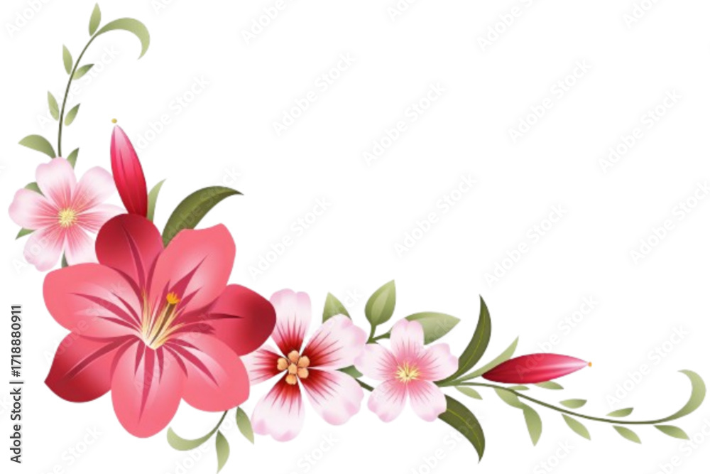 Naklejka premium floral background with flowers