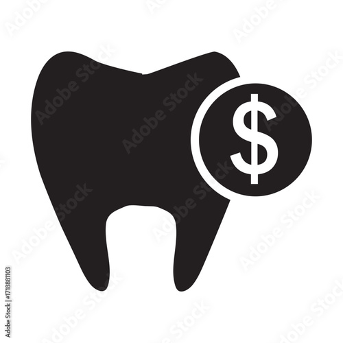 dental service price glyph icon