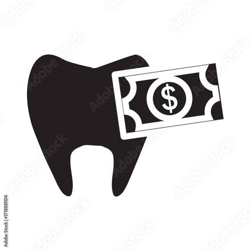 dental service price glyph icon