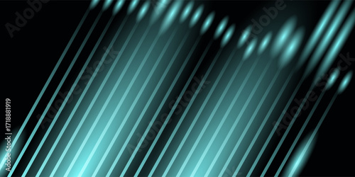 Abstract light wave background. Bright luminous glowing lines. Dynamic lights shape on dark background.