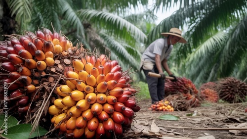 Fresh oil palm bunches
