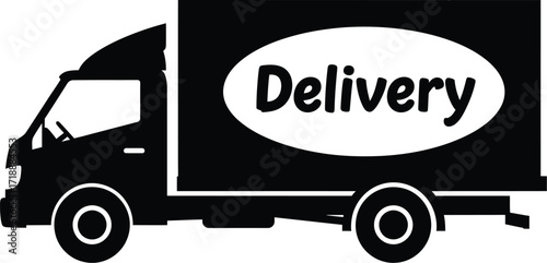 Delivery truck service fast shipping and transport company