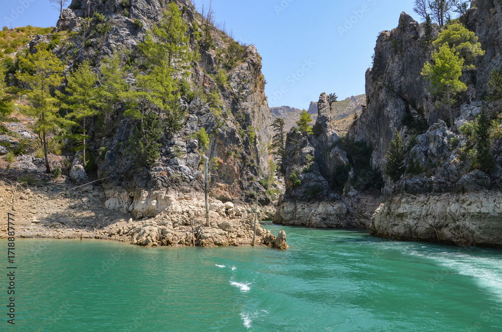Fototapeta premium Türkiye, Side, August 22, 2025, tourist attraction green canyon