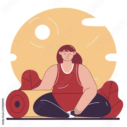 Mindful Moments Woman Meditating Outdoors