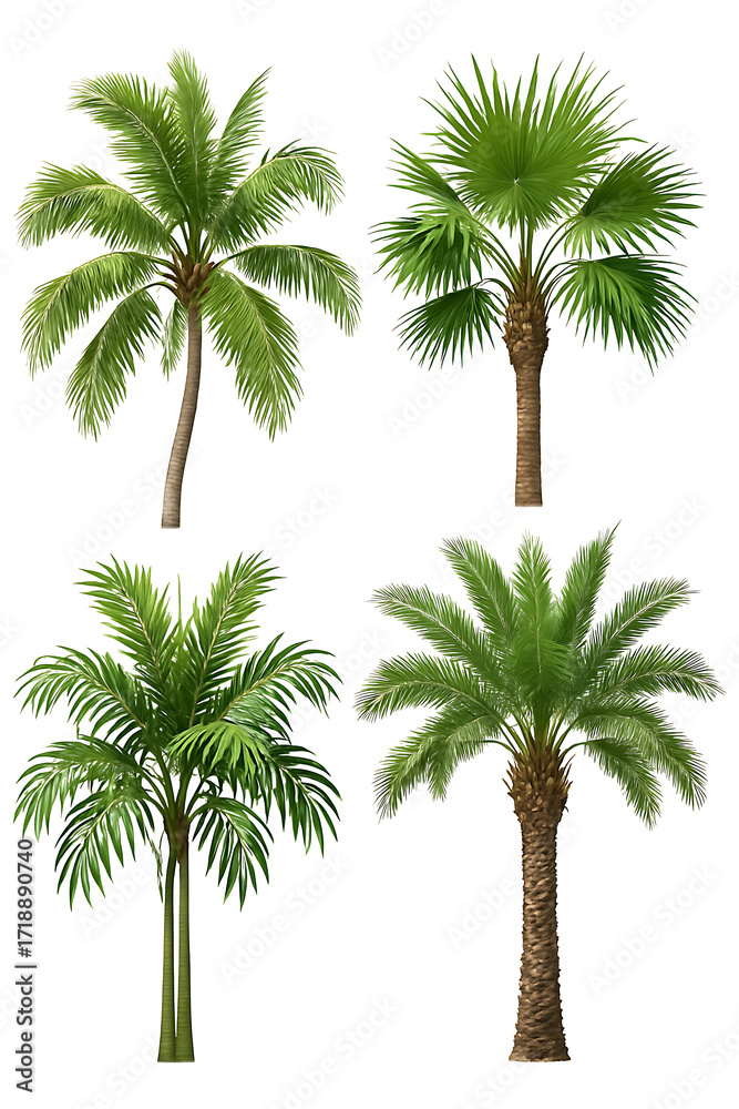 Obraz premium Lush Tropical Palms High quality Realistic image