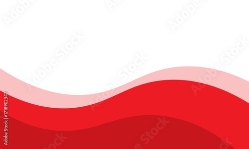 Red Wave on White Background, vector eps10