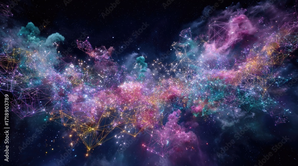 Obraz premium Abstract Colorful Nebulae In Space