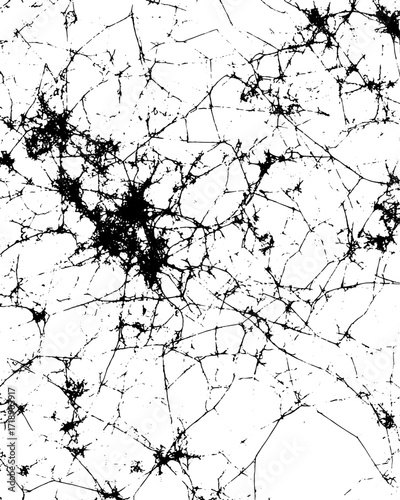 Black Cracked Grunge Texture Background
