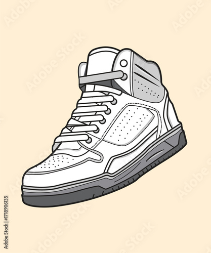 Sport shoes vector illustration isolated on white background